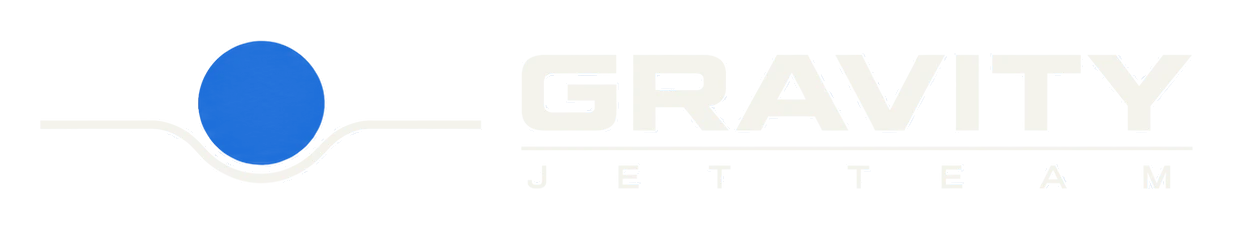 Gravity Jet Team logo, reversed